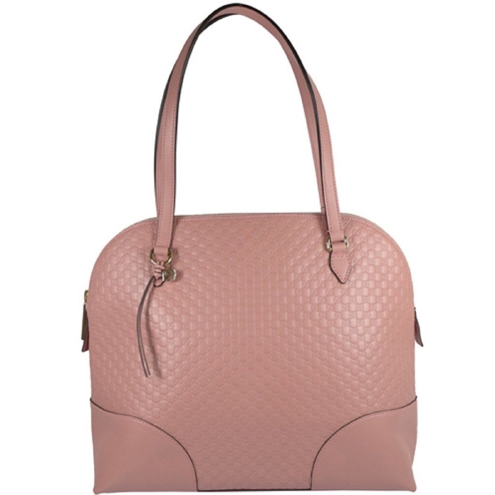 Authentic Gucci Pink Calf Leather Medium Tote
